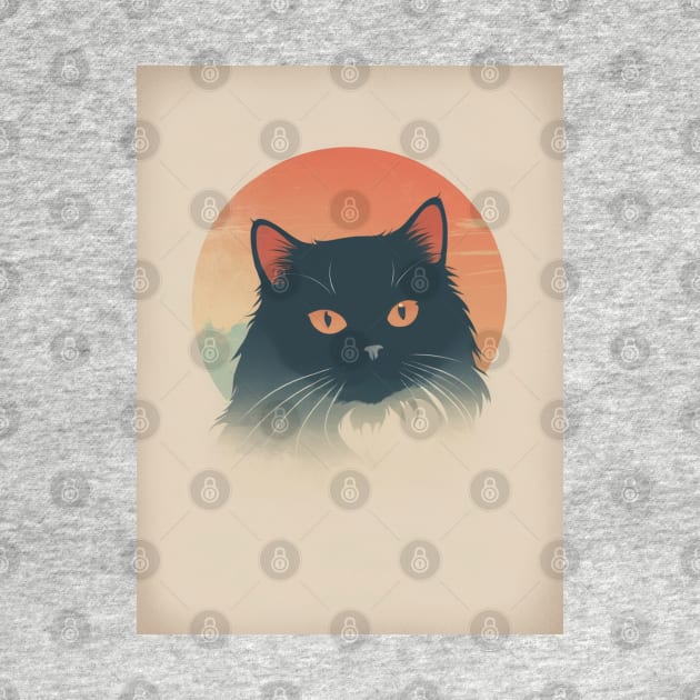 Persian Cat 3 - Japanese Retro Art by nextpensive